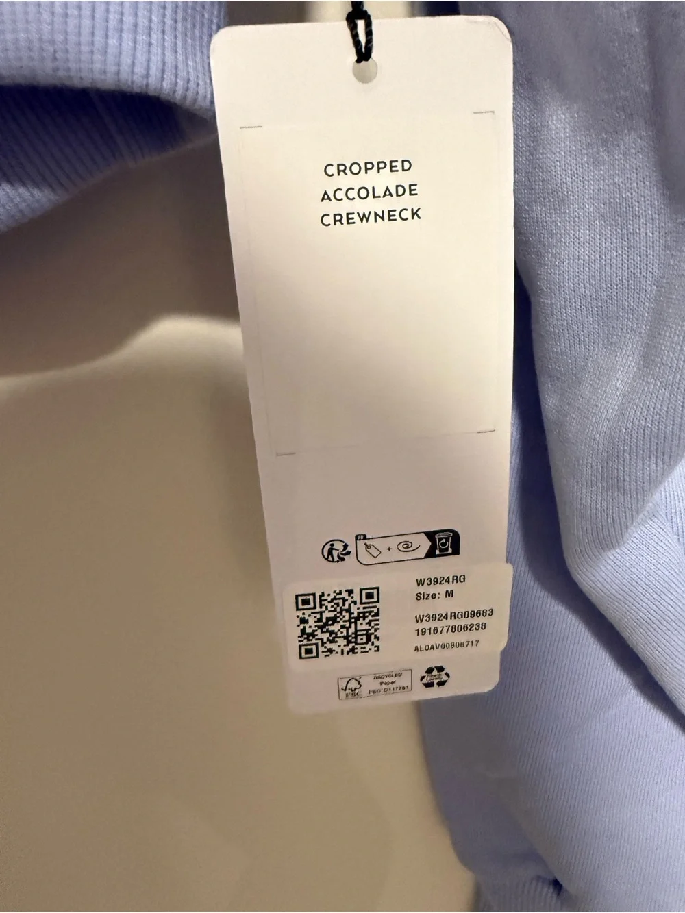 NWT Alo Cropped Accolade Crewneck - Picture 6 of 6